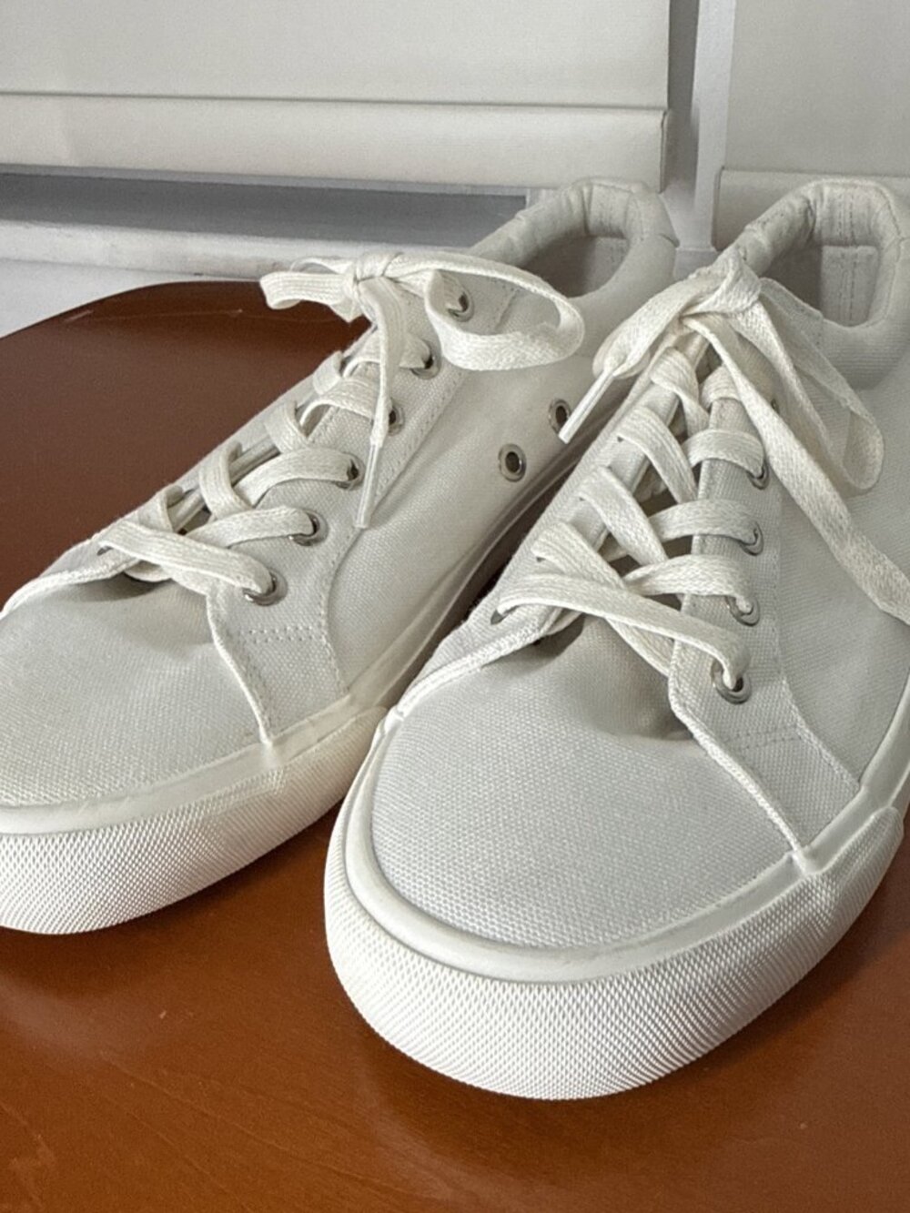 New Republic White Cotton Canvas Urban Tennis Shoes NR-01-015-001 Men’s 10